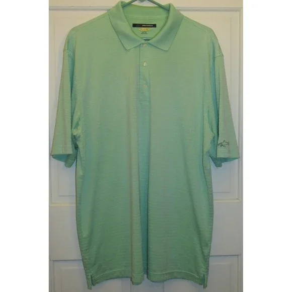 Greg Norman Men's Play Dry Mint Green Short Sleeve Golf Polo Shirt Size XL - Picture 1 of 8